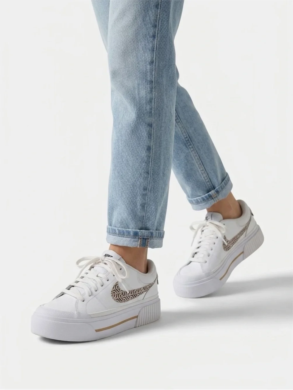 Nike Court Legacy Lift Low United in Victory White Sneakers Womens Sz 7.5